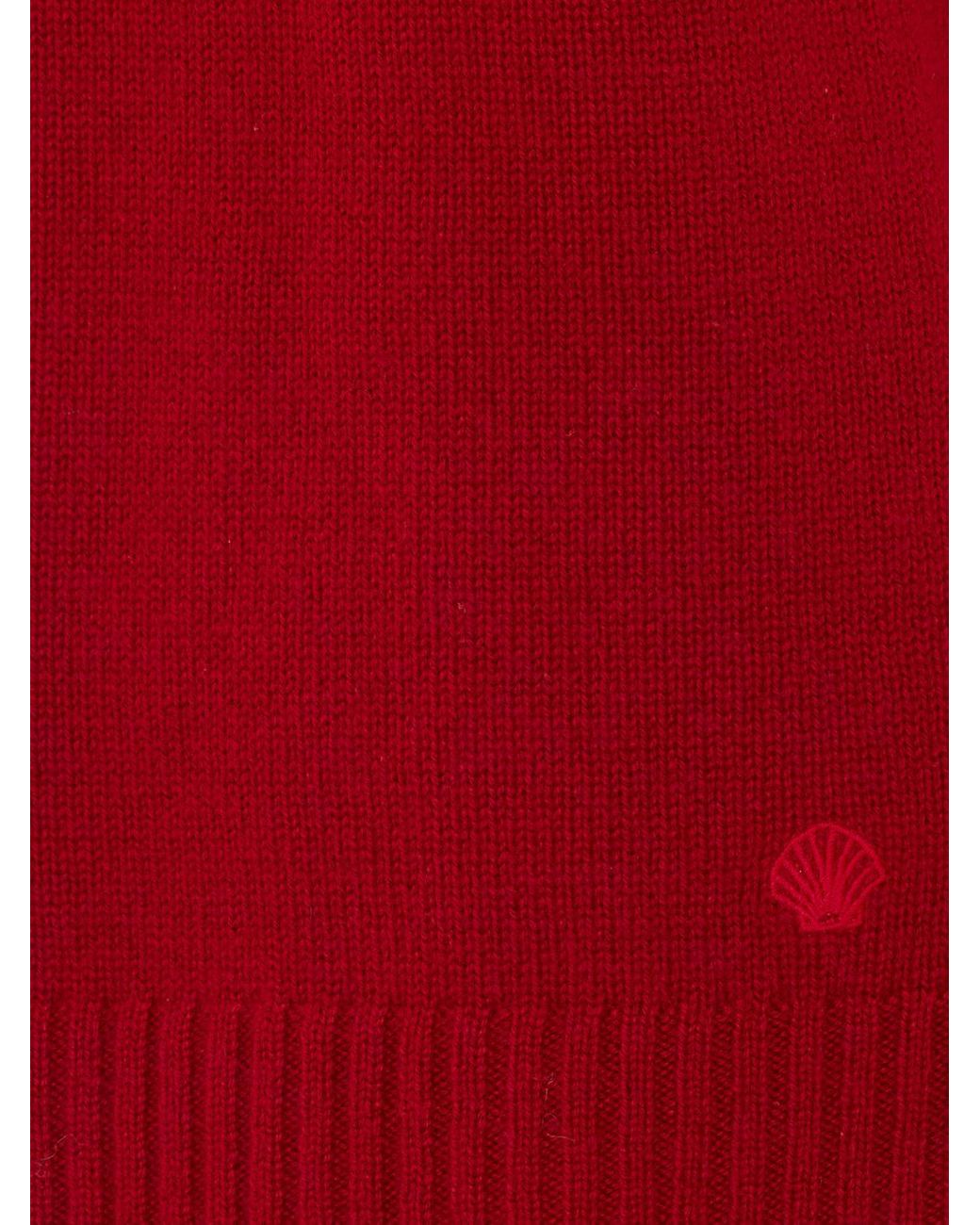 Loulou de Saison Red Ruth Slim Fit Short-Sleeved Roll Neck
