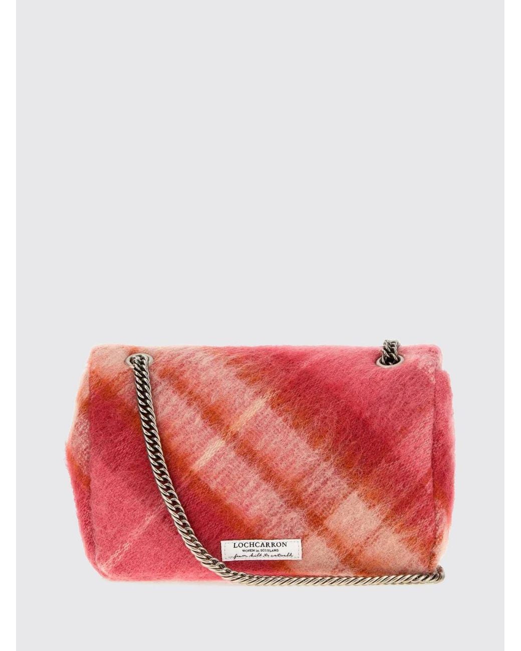 Vivienne Westwood Red Anita Check Wool And Mohair Crossbody Bag