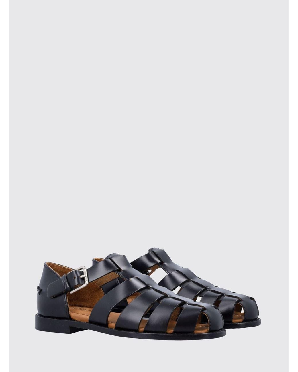 Sebago White Gurkha Tale Smooth Leather Sandals With Low Heel And Strap