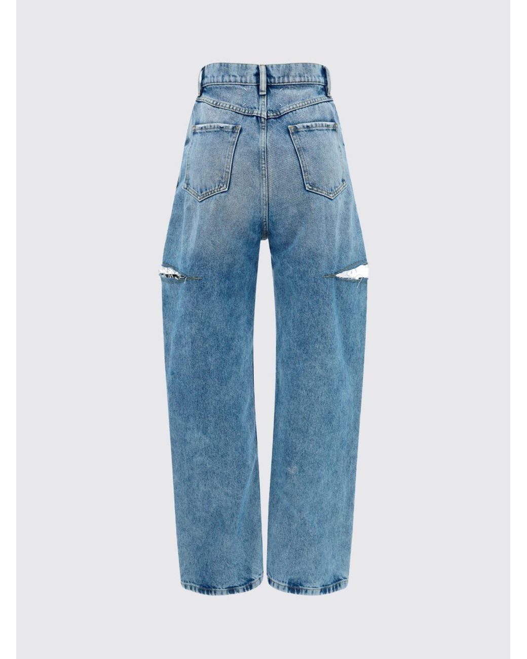 Maison Margiela Blue High-Waisted Wide-Leg Jeans