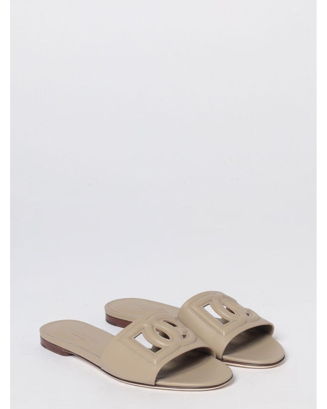 Dolce & Gabbana White Flache Sandalen Damen