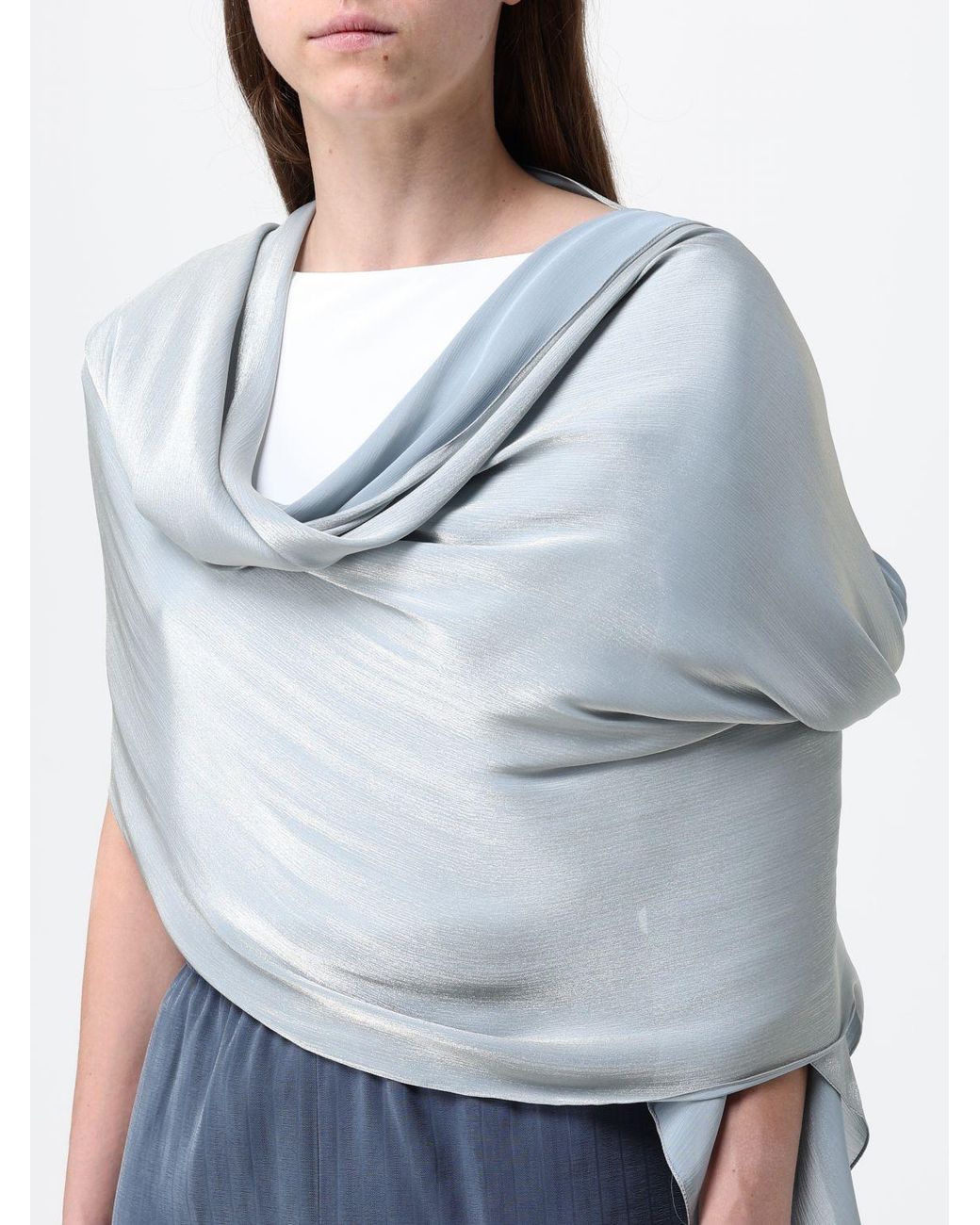 Emporio Armani Gray Satin Stole