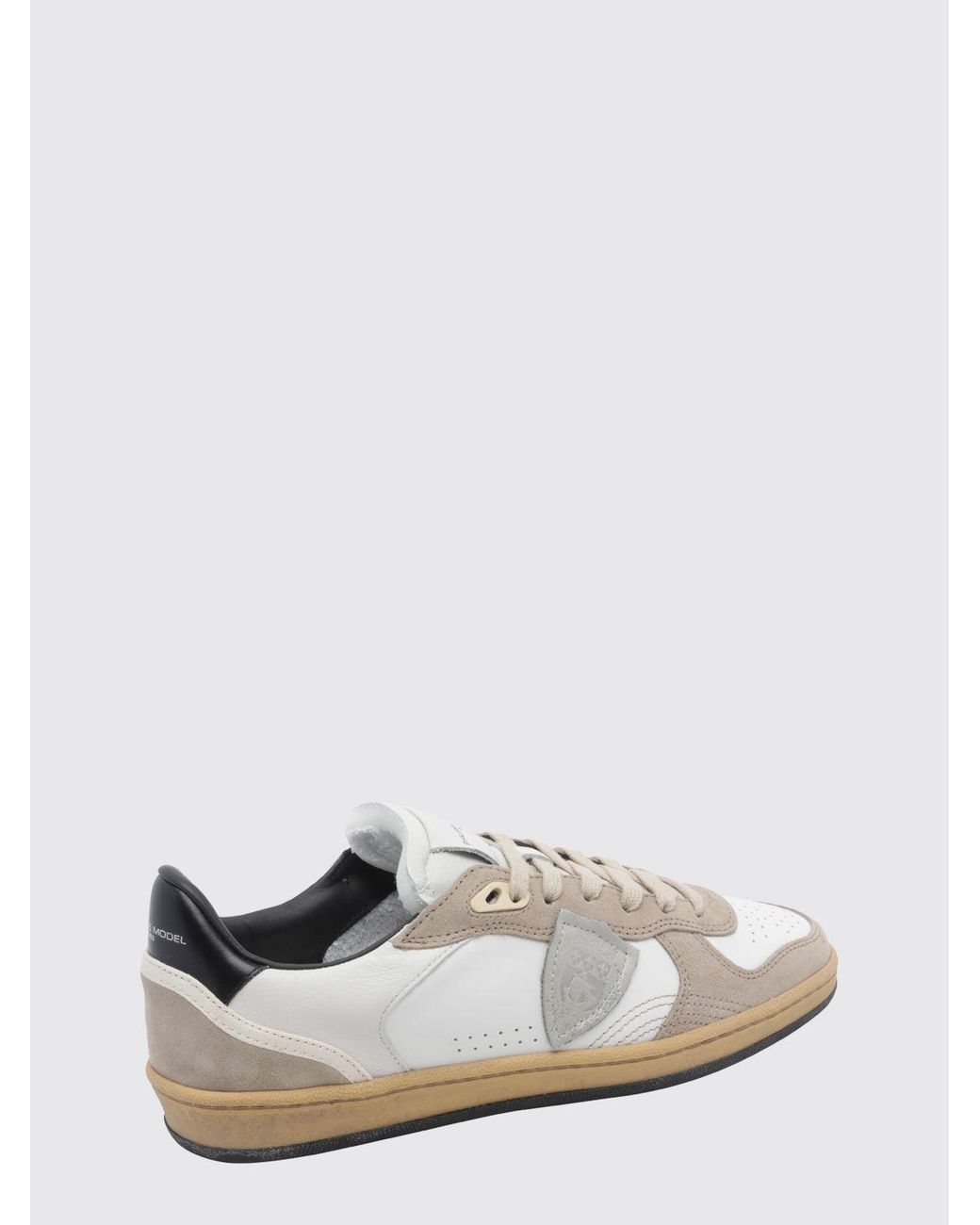 Philippe Model Pgal Low-Top-Sneakers Aus Velourskalbsleder Mit Perforierter Spitze in White für Herren