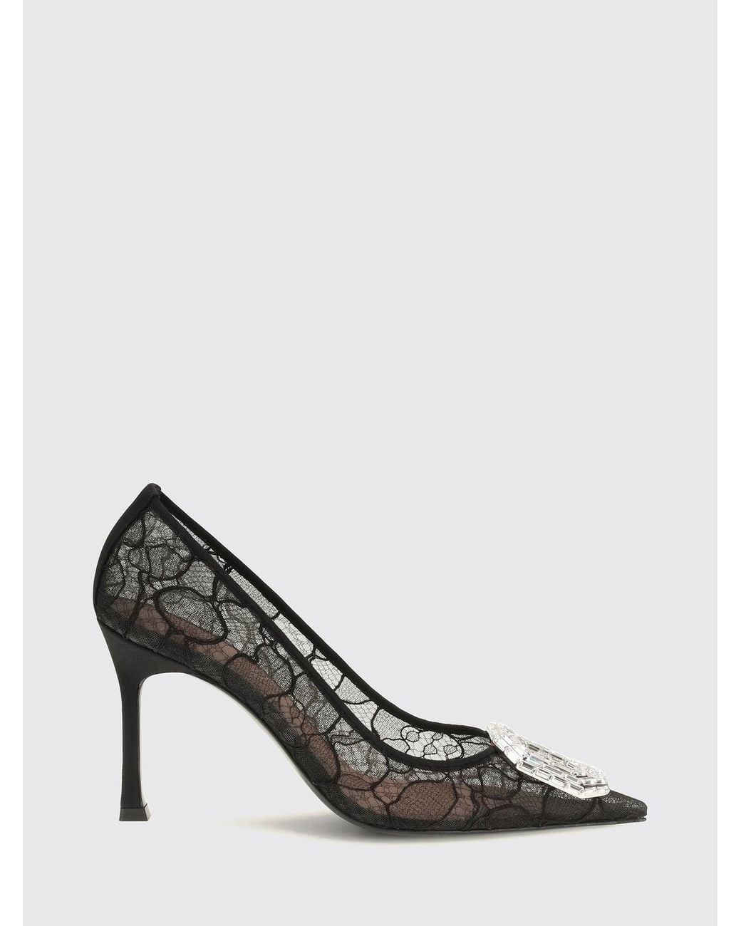 AMINA MUADDI Black Heeled Sandal