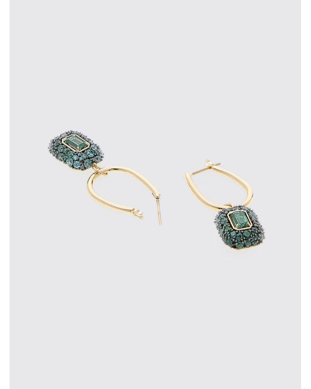 Swarovski Multicolor Sublima-Plated Crystal Drop Earrings With Snap Closure