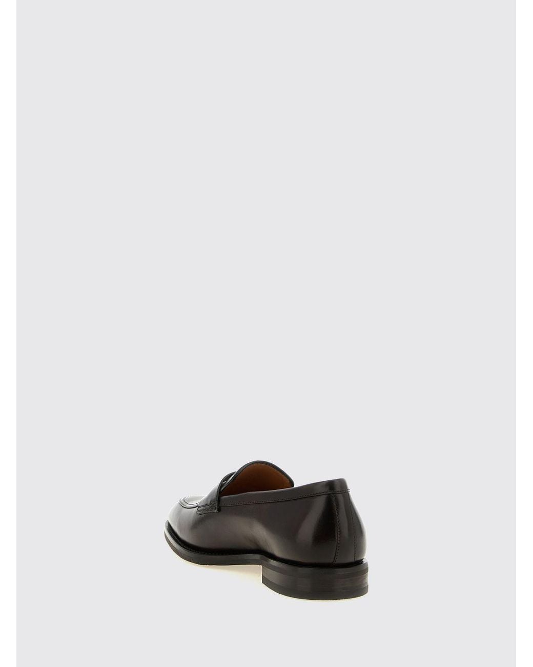 Santoni White Smooth Calfskin Penny Loafers With Raised Tray Detail for men