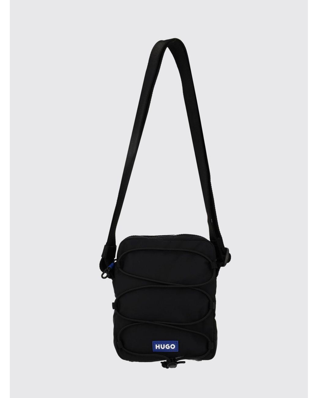 HUGO Black Vytal Recycled Nylon Crossbody Bag With Zip Closure And Applied Logo for men