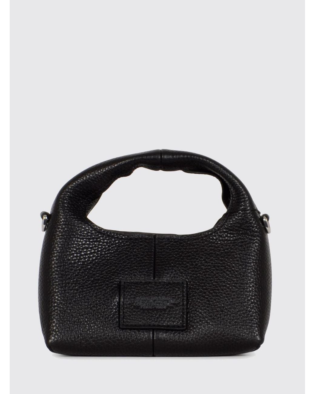 Marc Jacobs Black The Sack Mini Hammered Leather Top Handle Bag With Pouch