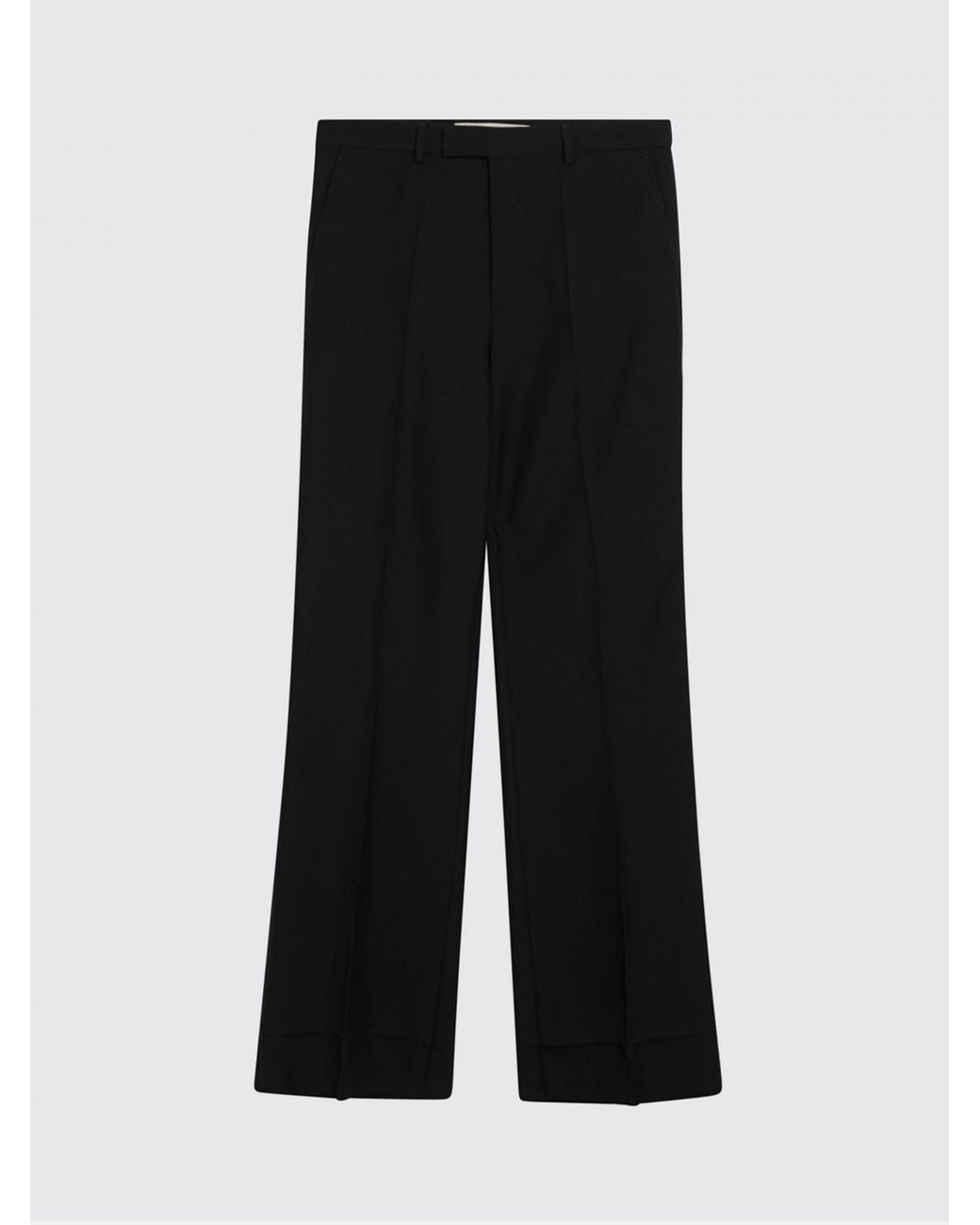 Valentino Black Tailored Wide-Leg Wool Blend Trousers for men