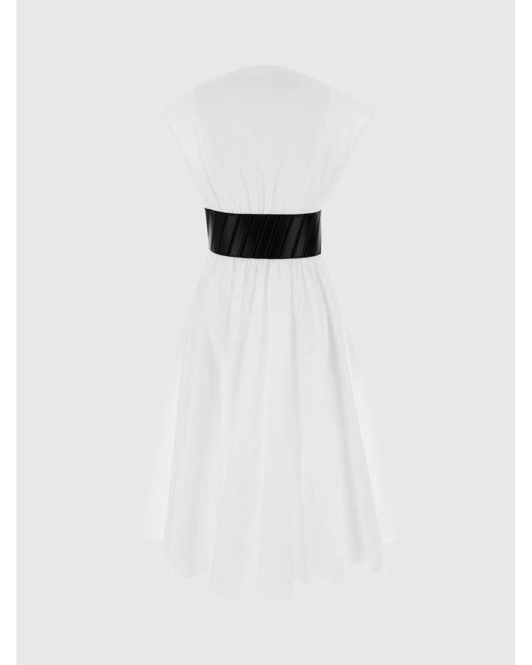 Alaïa White Cotton Midi Dress