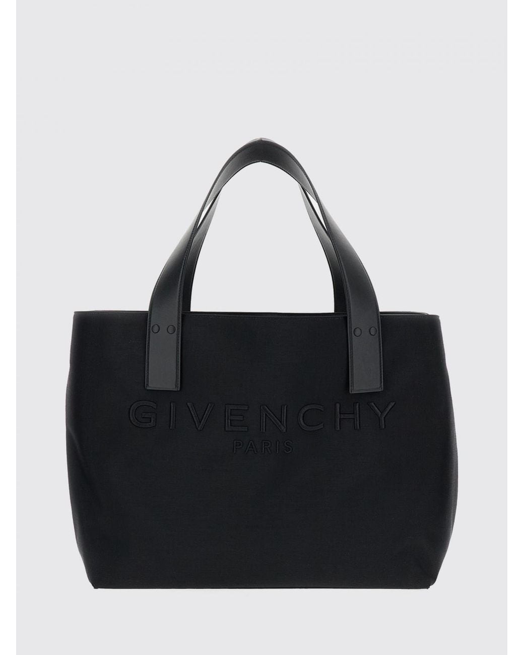 Givenchy Black Cargo Nylon Crossbody Bag With Double Handle And Embroidered Logo for men