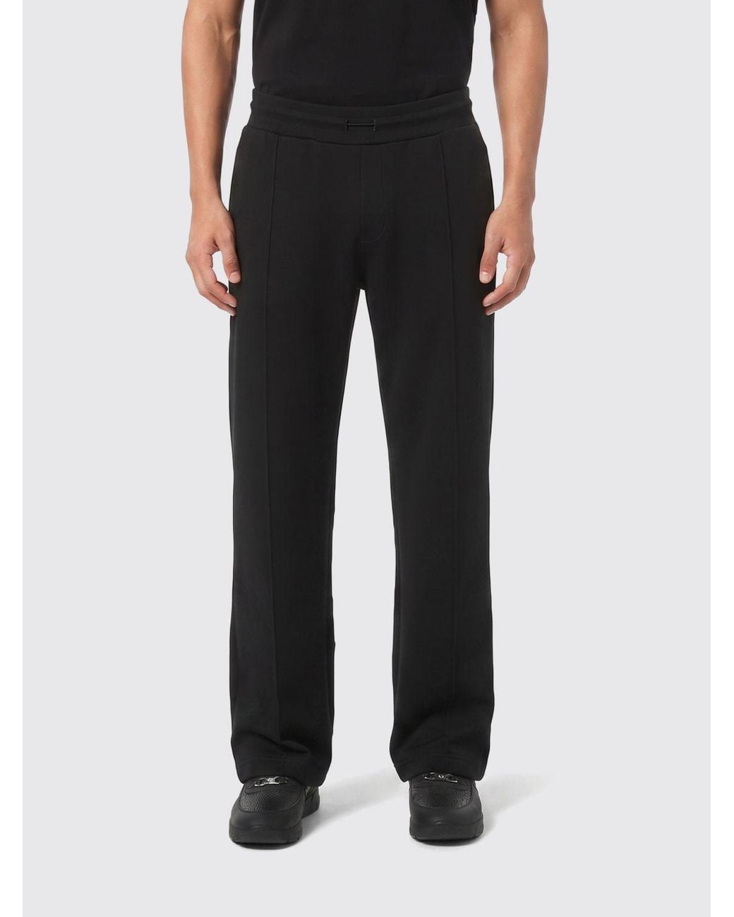Billionaire Black Cotton Jogging Trousers for men