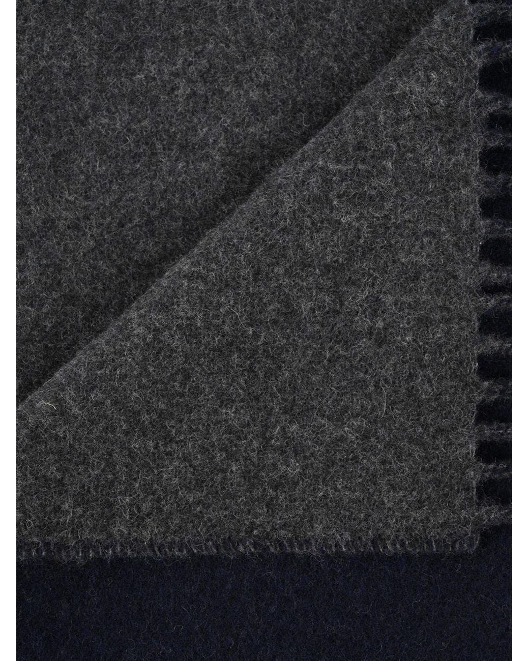 Polo Ralph Lauren Blue Reversible Wool Blend Scarf With Embroidered Logo for men