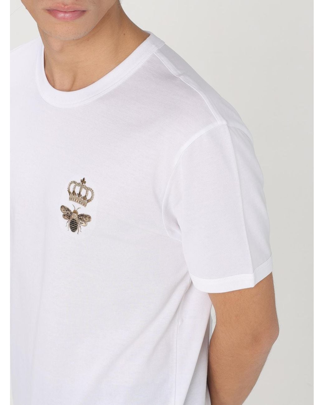 Dolce & Gabbana White Dolce &Amp Gabbana Cotton T-Shirt for men
