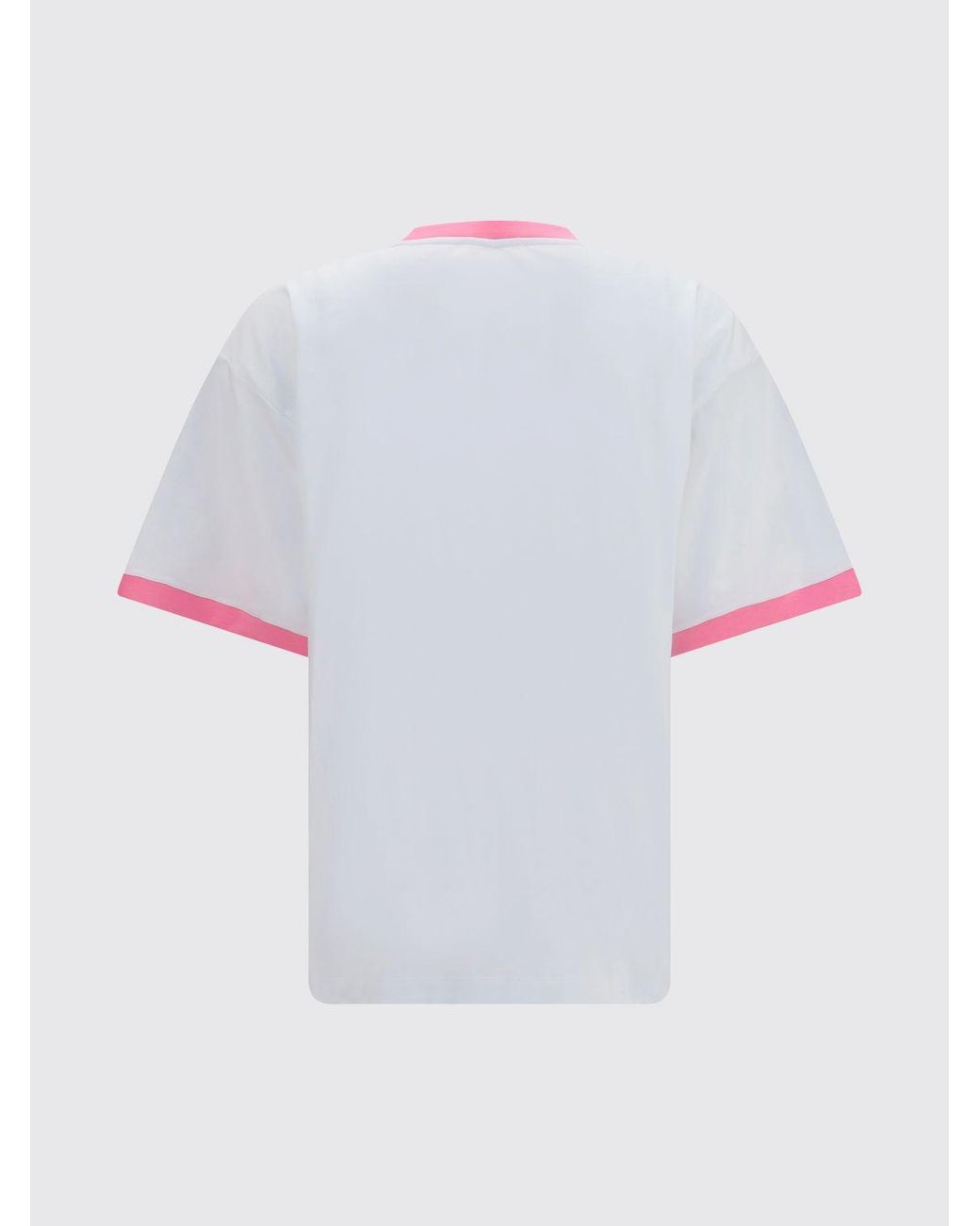 Versace White Medusa Graphic Print Cotton T-Shirt With Contrast Profiles