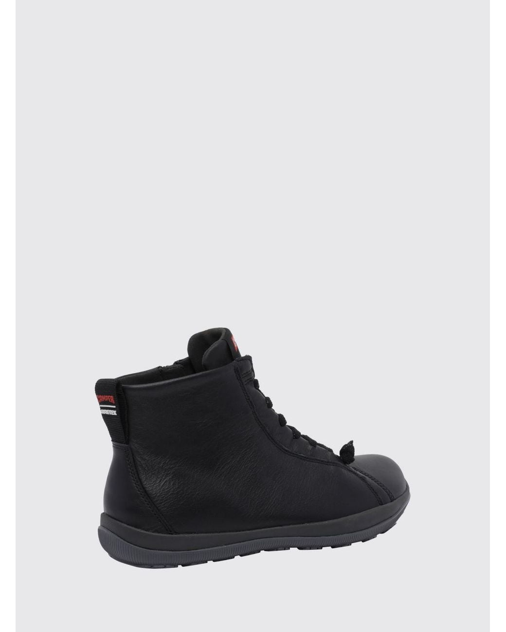 Camper Black Peu Pista Gm Leather And Gore-Tex Technical Fabric Ankle Boots for men
