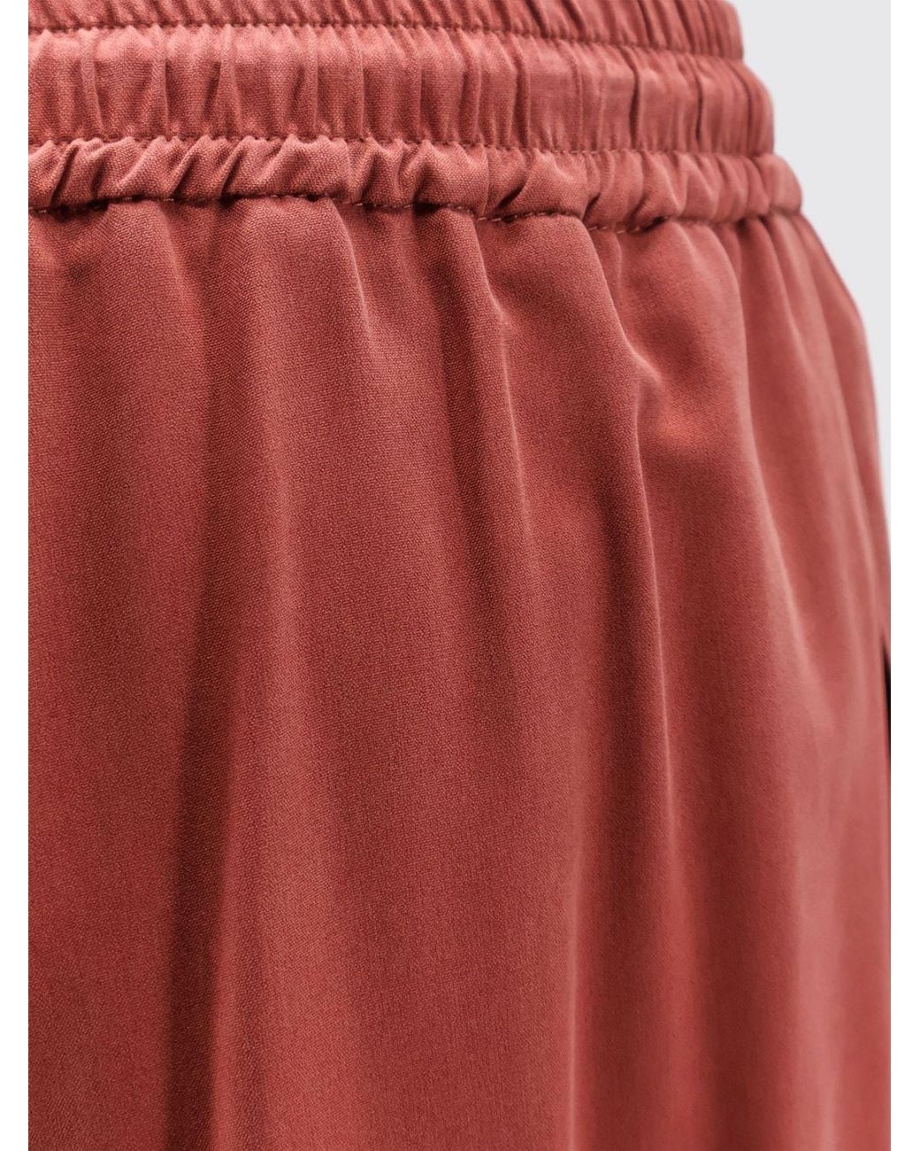 Max Mara Red Silk Jogging Trousers