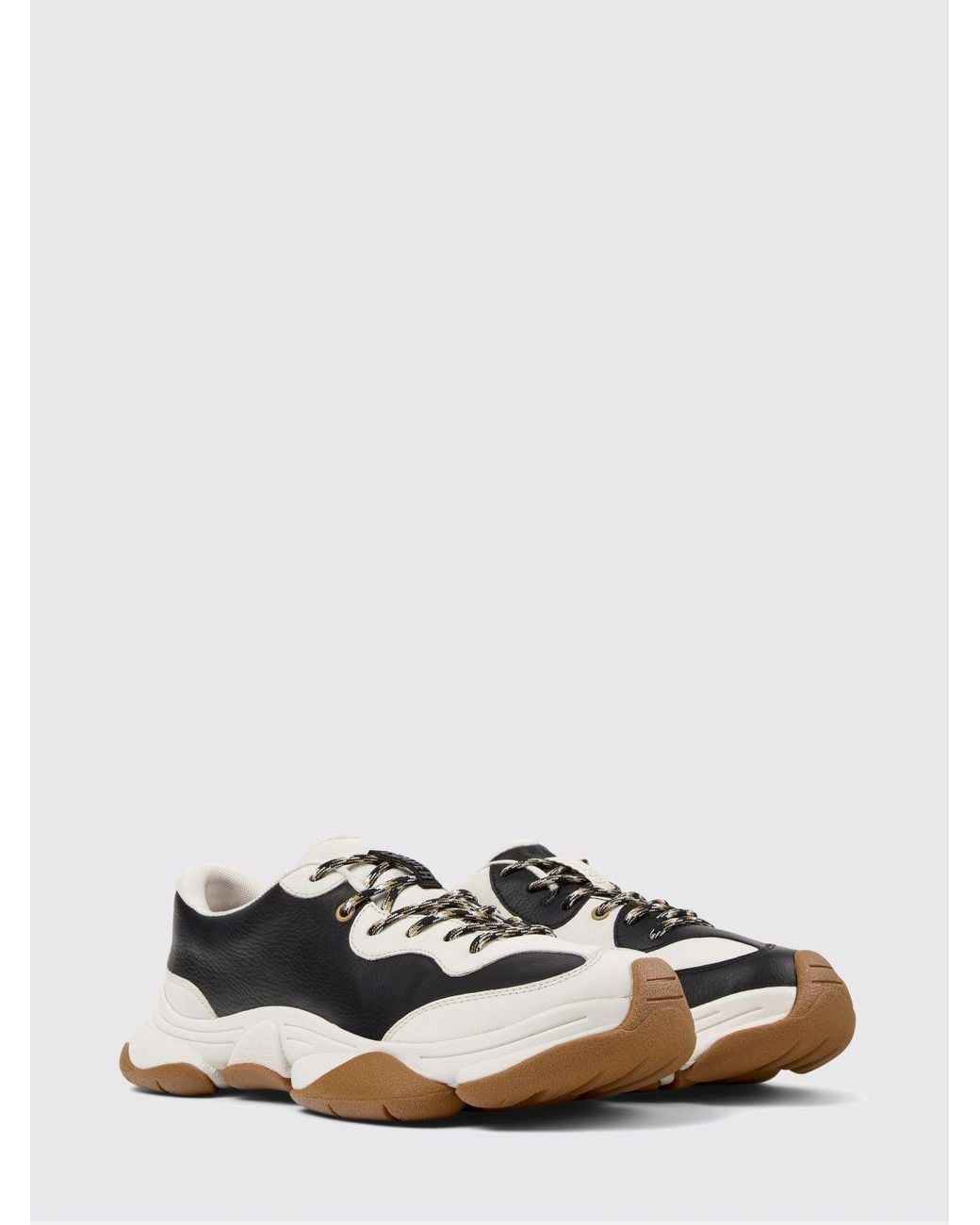Camper White Twins Leather And Suede Sneakers for men