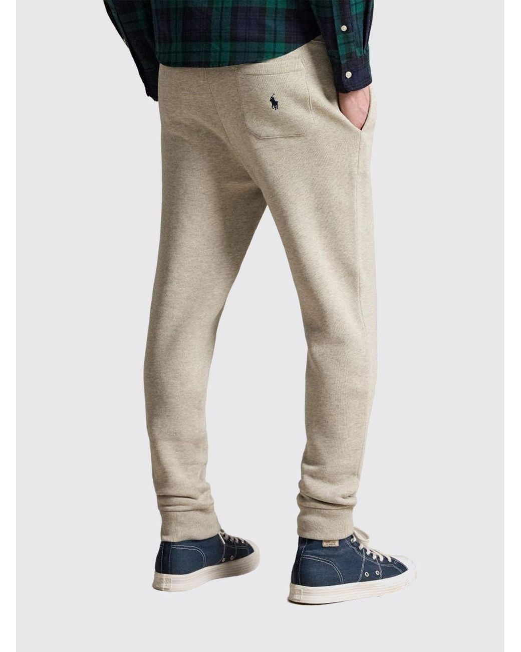 Polo Ralph Lauren Black Slim Fit Jersey Logo Jogging Bottoms for men