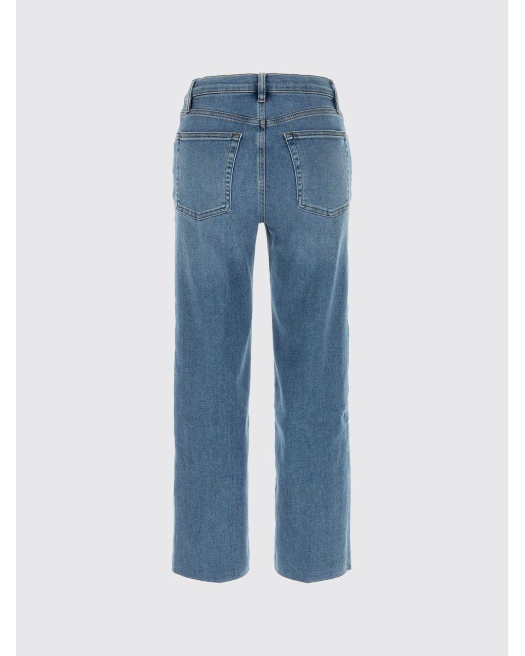 FRAME Blue The Mellow High-Waisted Straight Jeans