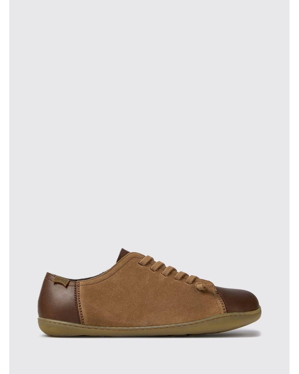 Camper Brown Twins Bicolour Suede Slip-On Sneakers for men