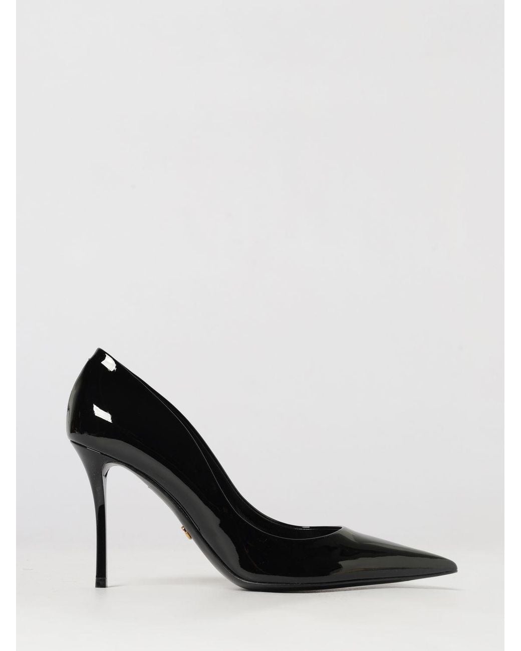 Dolce & Gabbana Black Dolce &Amp Gabbana Patent Leather Court Shoes With Dg Monogram And Stiletto Heel