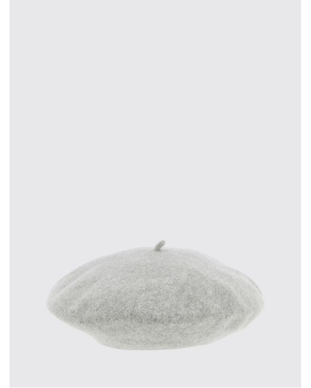 Maison Margiela White Wool Beret With Iconic Four Stitches