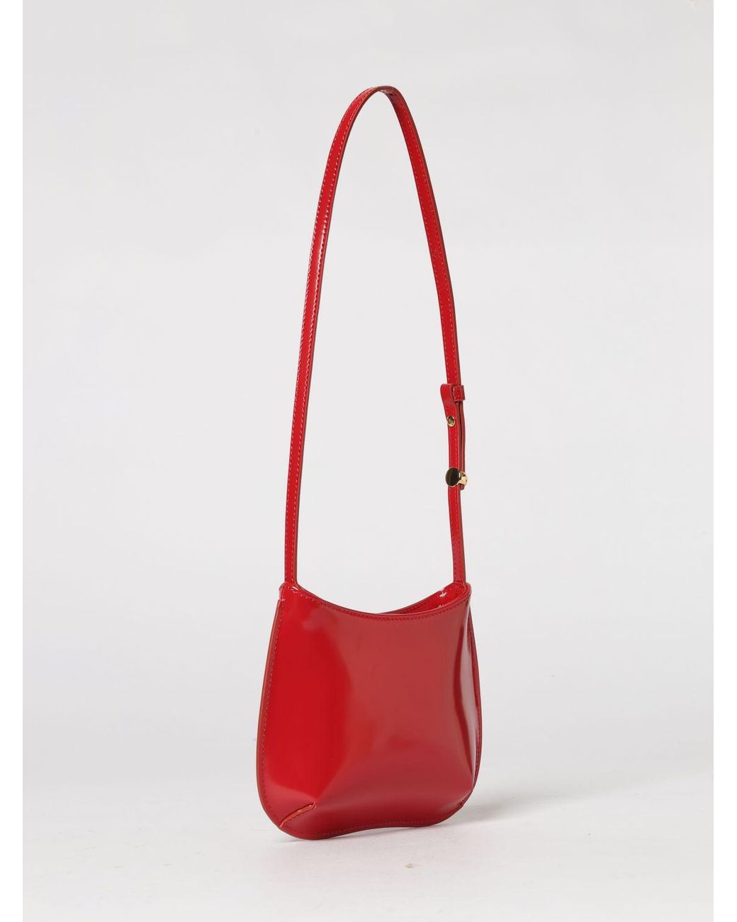 Jacquemus Red Le Petit Bisou Brushed Leather Bag