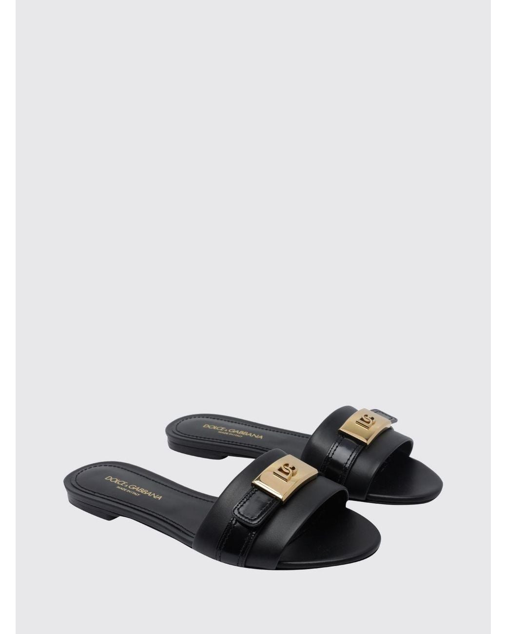 Dolce & Gabbana White Dolce &Amp Gabbana Dg Monogram Calfskin Leather Mule Sandals