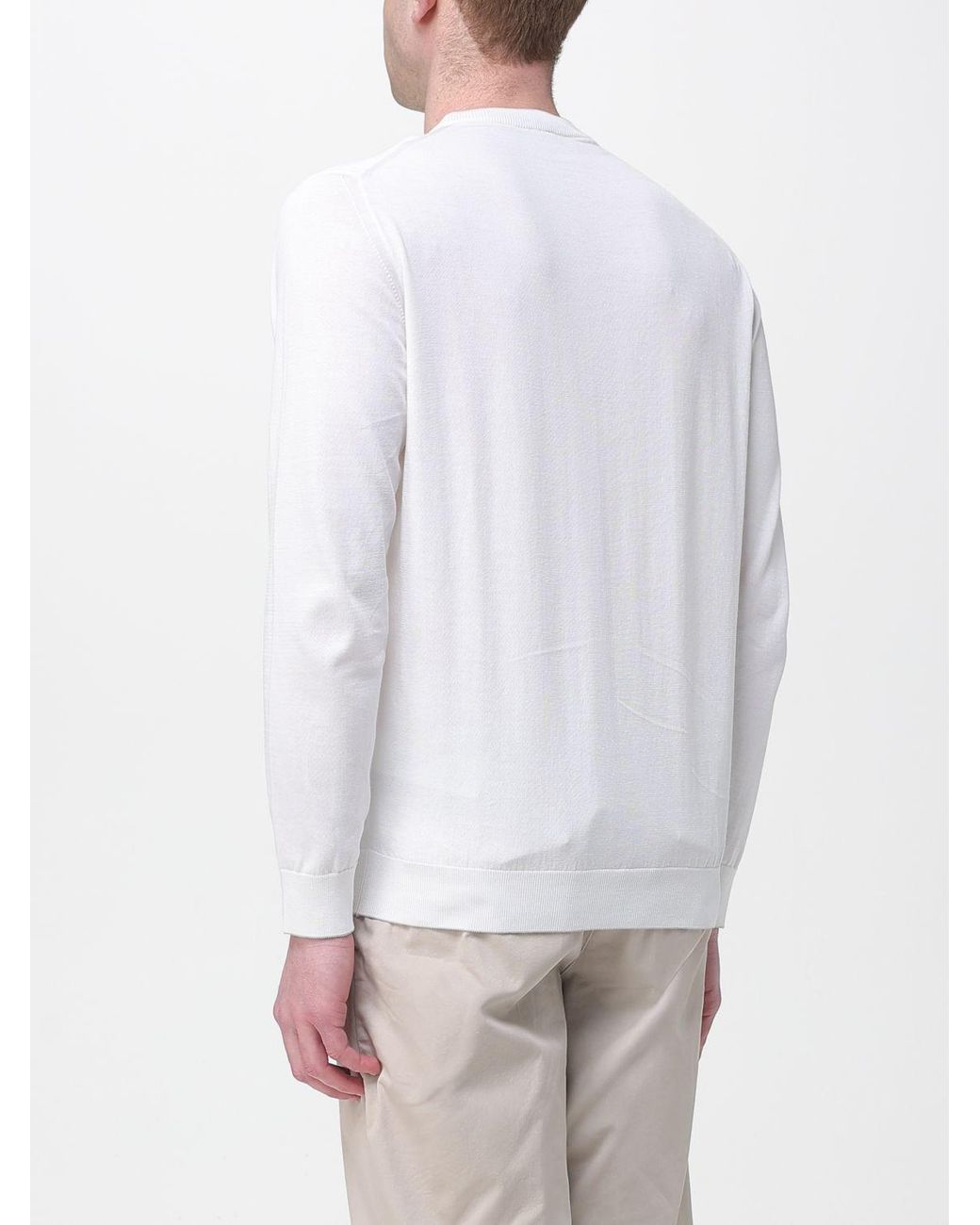 Maglia A Girocollo Basic di Eleventy in White da Uomo