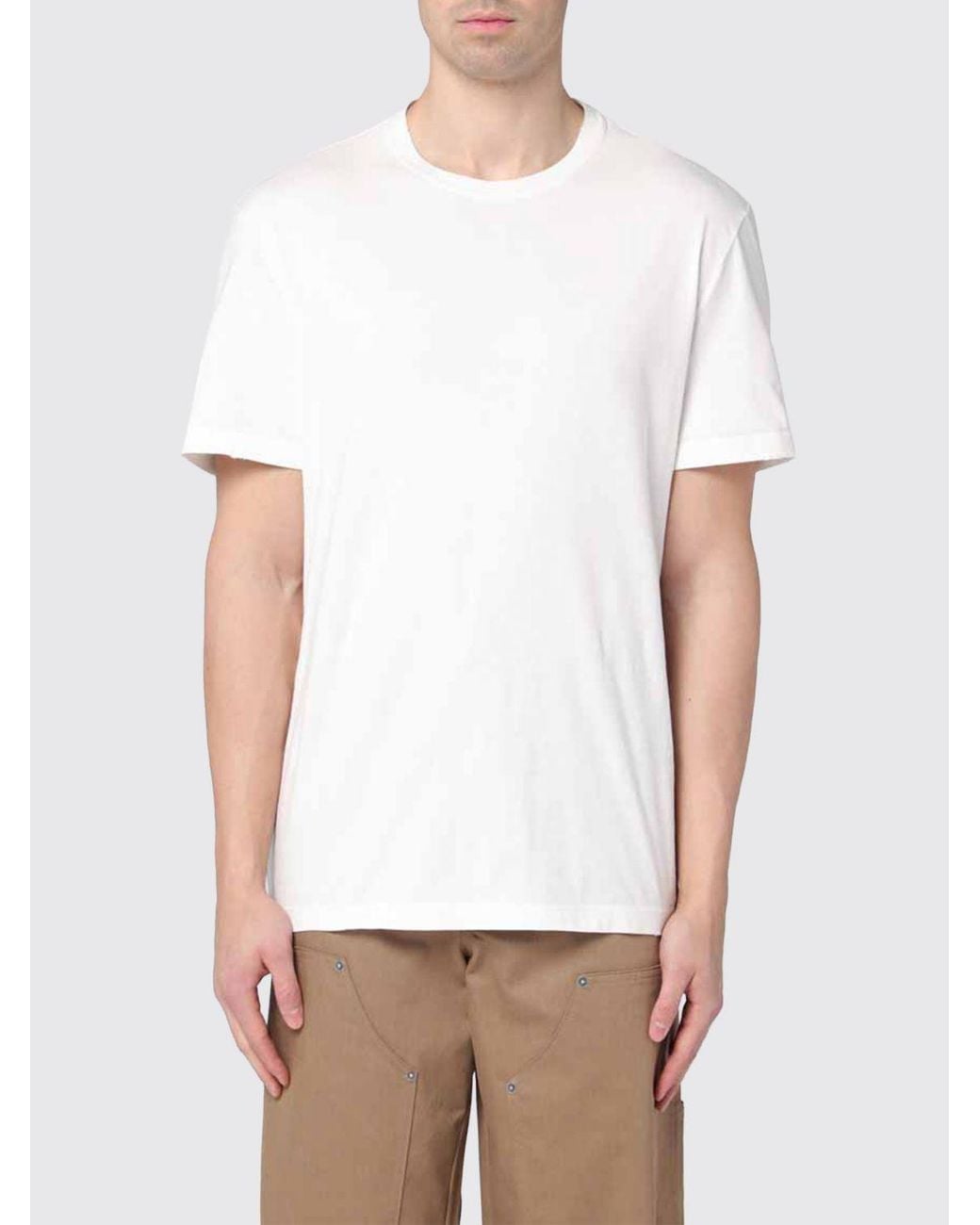 Golden Goose Deluxe Brand White Crewneck Short-Sleeved T-Shirt for men