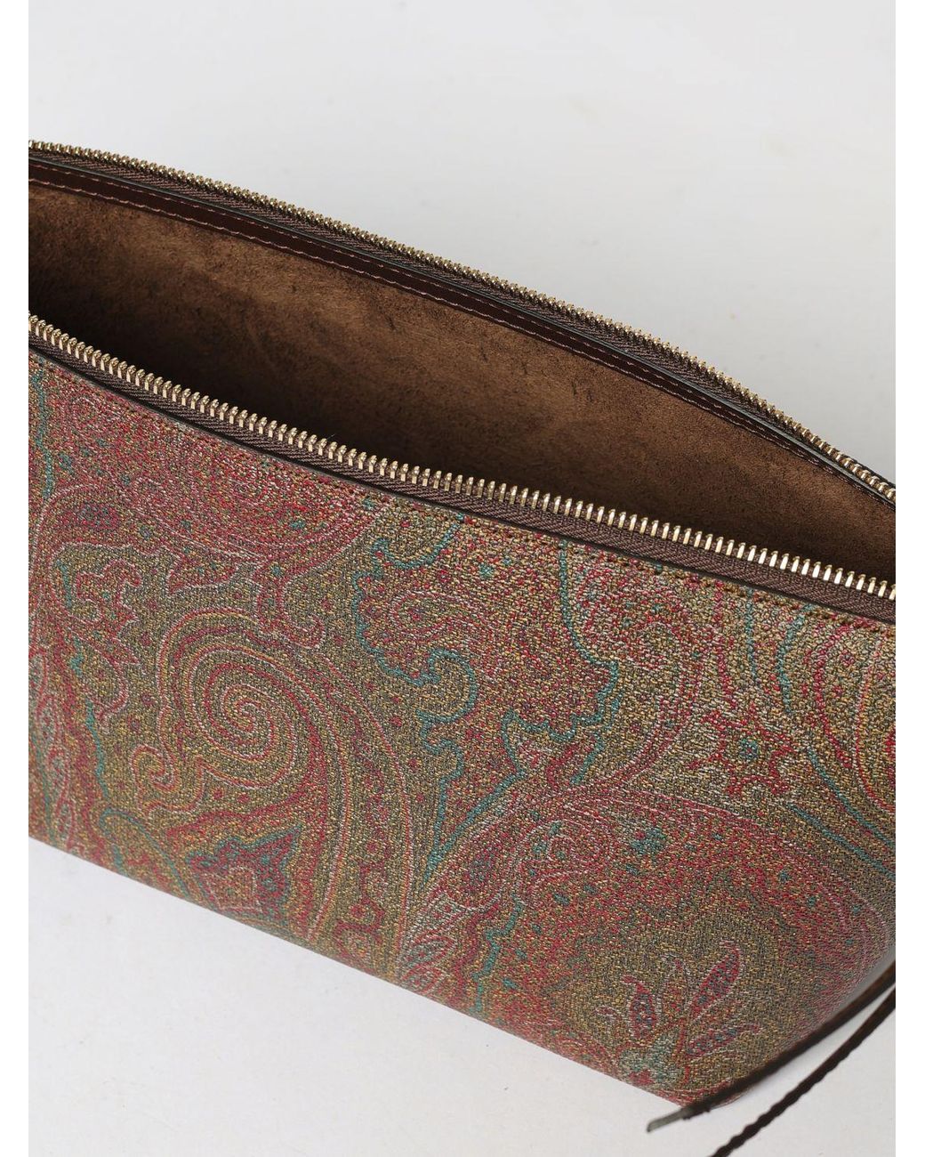 Etro Gray Essential Coated Cotton Bag With Paisley Jacquard