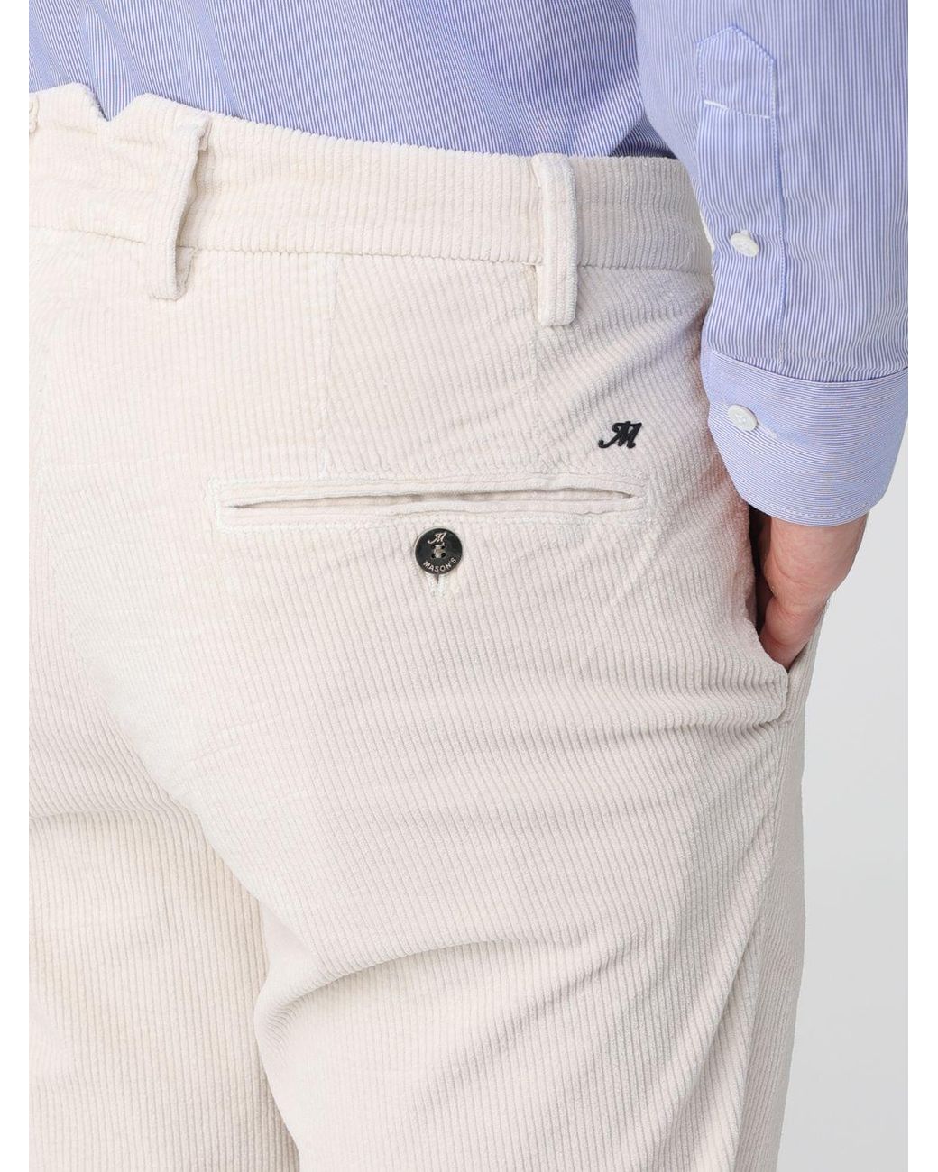 Mason's White Trousers for men
