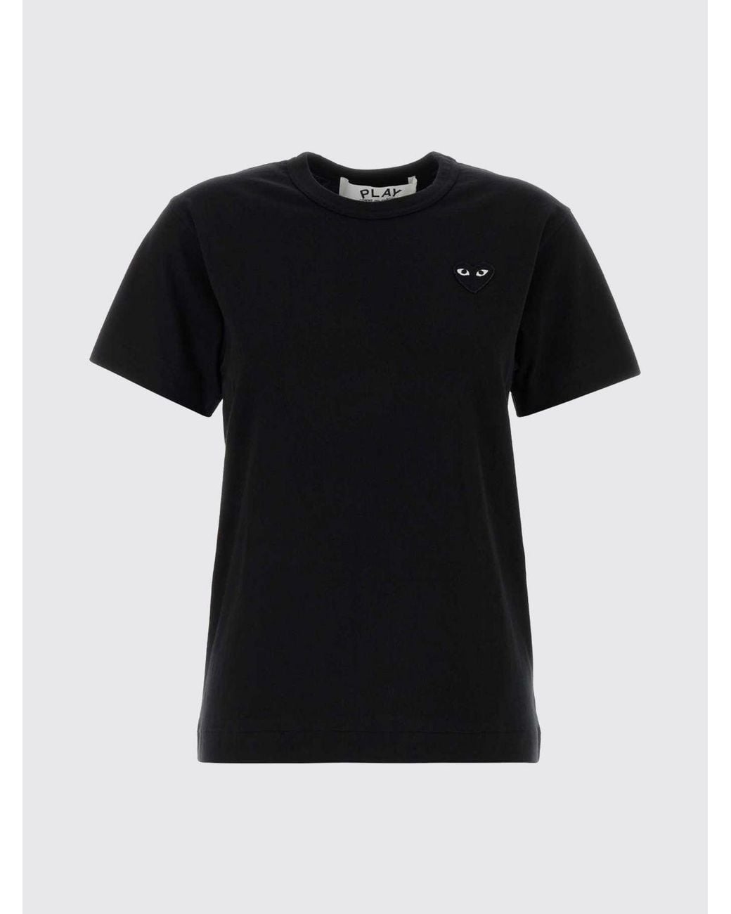 COMME DES GARÇONS PLAY Blue Comme Des GarÇ Ons Play Contrast Logo Cotton Crew-Neck T-Shirt