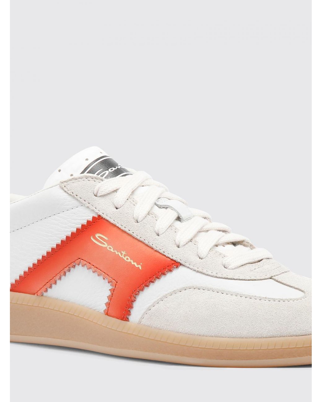 Santoni Pink Leather Oly Pulse Sneakers