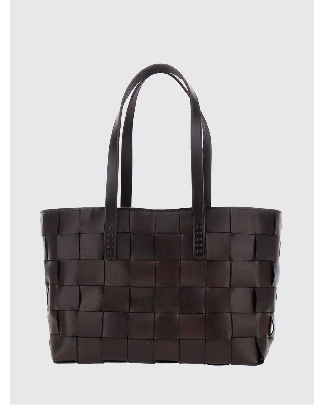 Dragon Diffusion Black Japan Woven Calfskin Leather Handbag With Double Handles