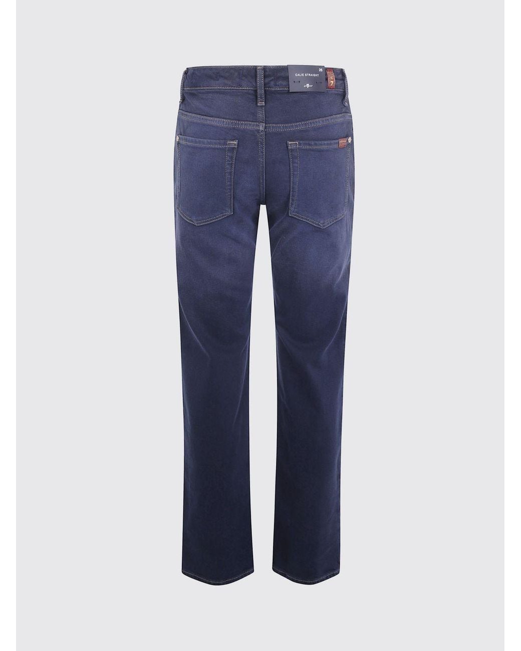 7 For All Mankind Blue Calie High-Waisted Skinny Jeans