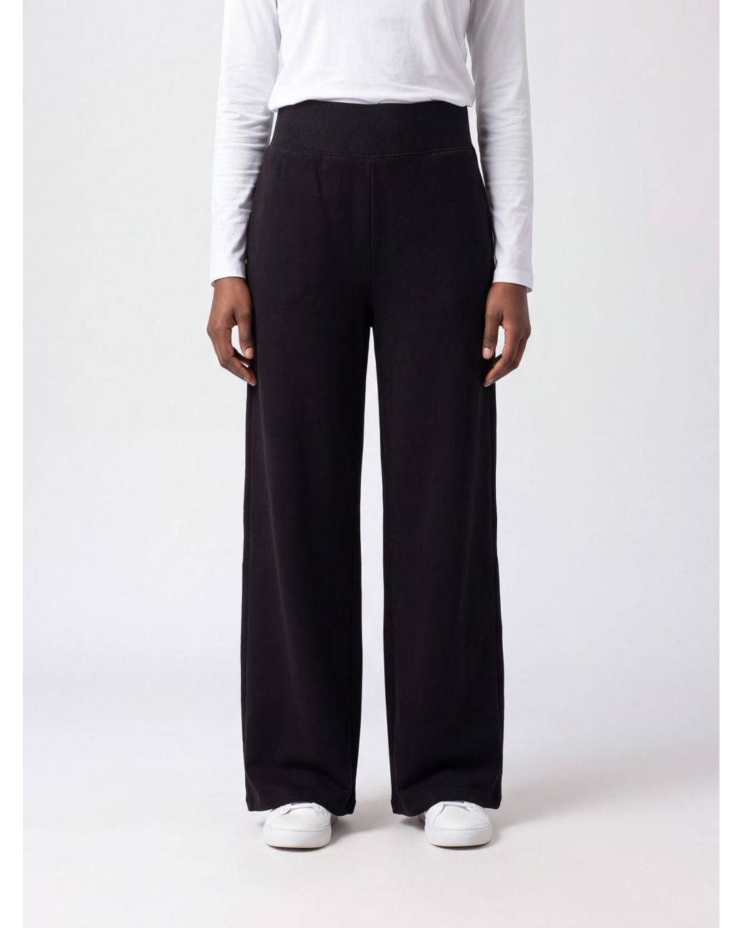 Repetto Black Wide-Leg Cotton Blend Jogging Trousers With A High Elasticated Waist