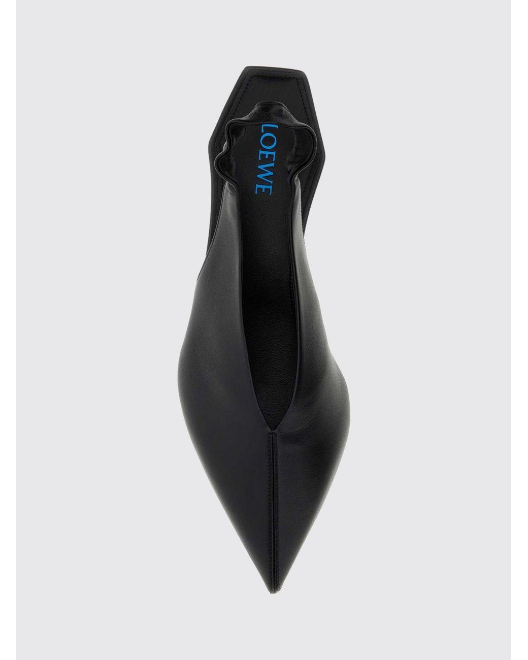 Loewe Black Origami Cubic Lambskin Slingback Pumps With A Low Cone Heel