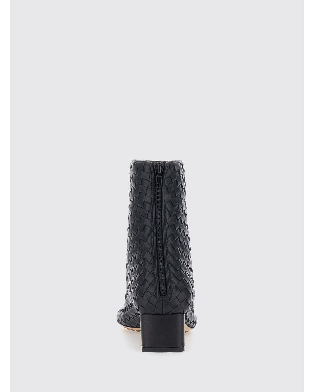 Bottega Veneta Black Flat Ankle Boot