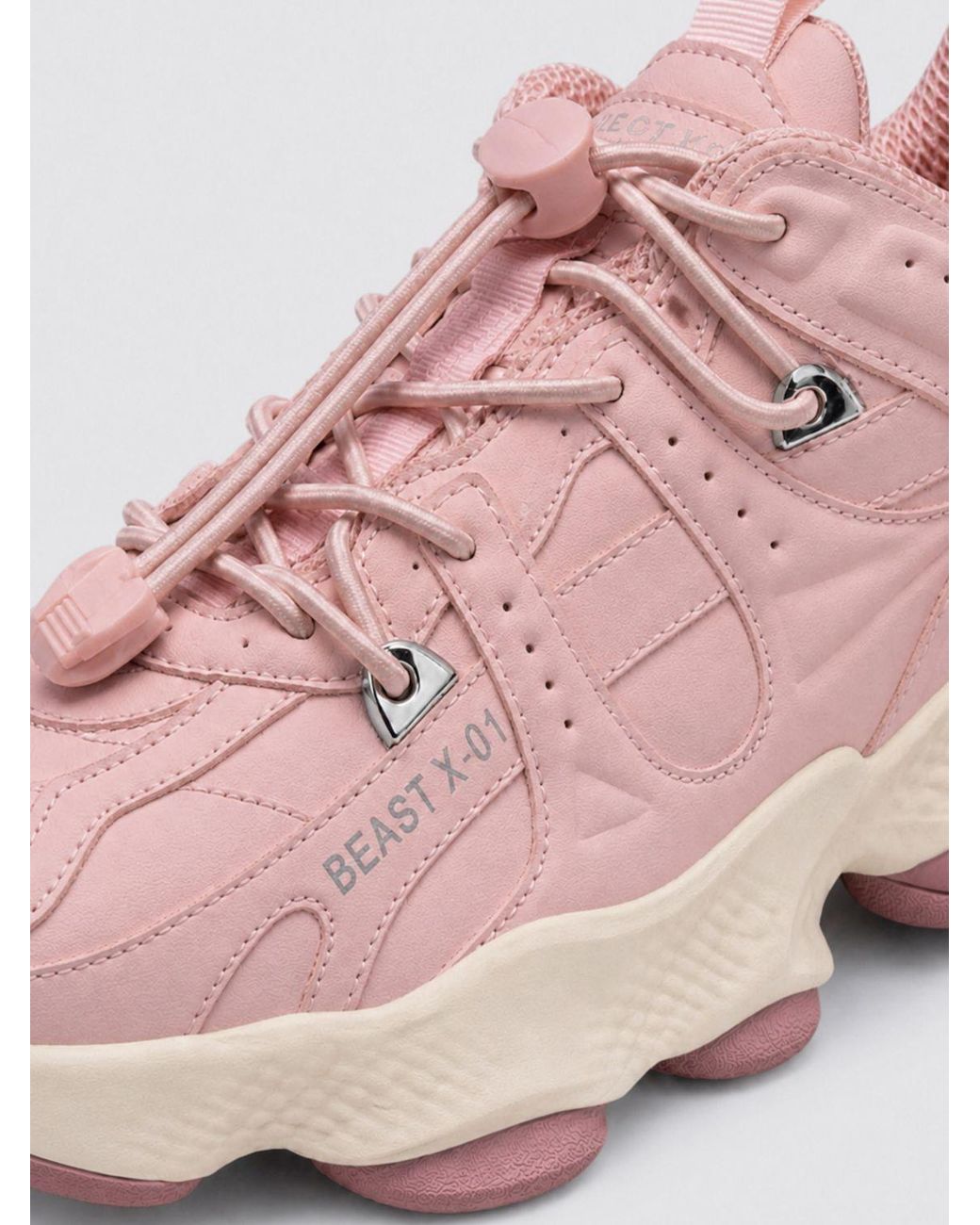 Philipp Plein Pink Runner Beast X-01 Low-Top Trainers With Drawstring Closure for men