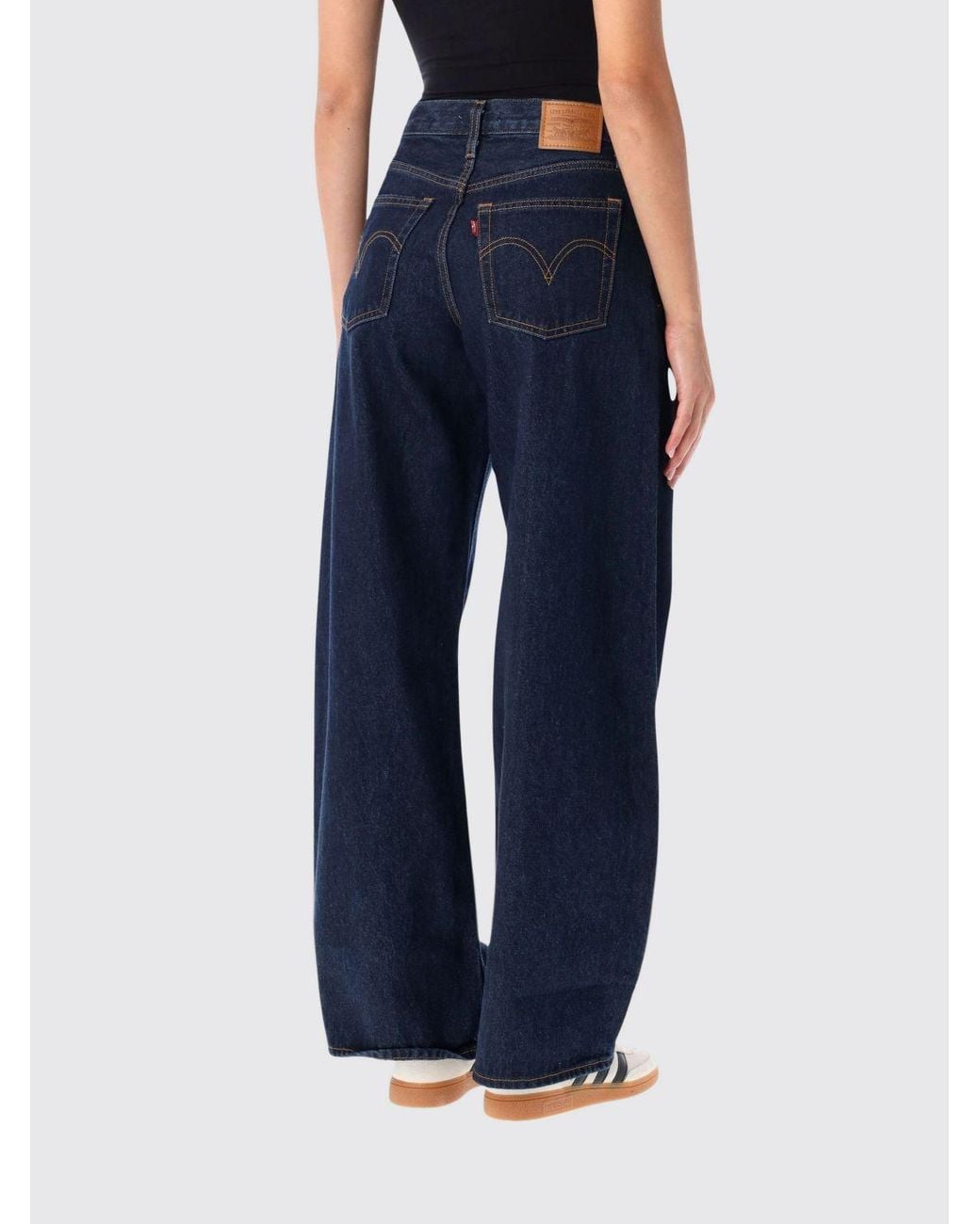 Levi's Blue High-Waisted Baggy Wide Leg Jeans