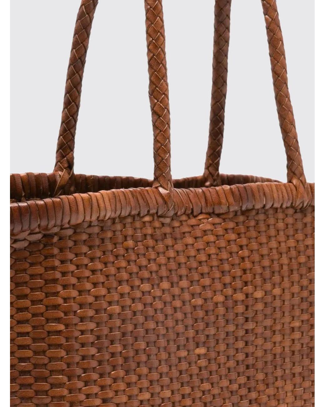 Dragon Diffusion Brown B Weave Big Woven Leather Bag