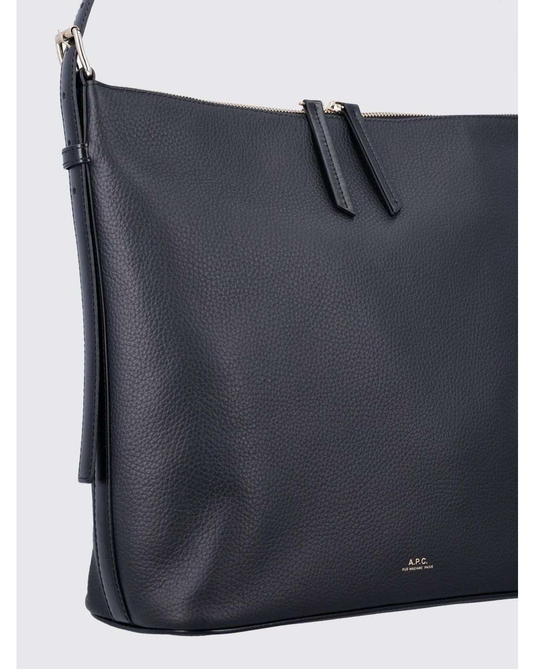 A.P.C. Blue Vera Grained Leather Bag