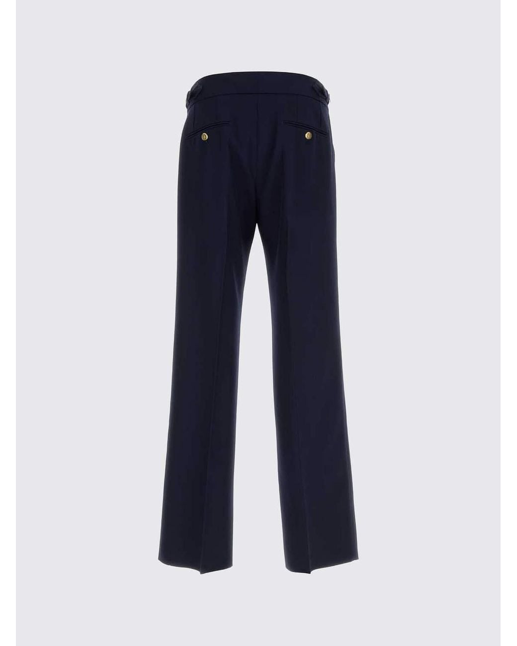 Dolce & Gabbana Black Dolce &Amp Gabbana Pleated Virgin Wool Straight Tailored Trousers for men