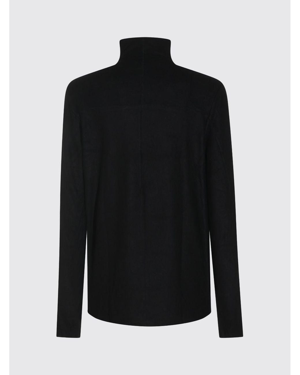 Thom Krom Blue Viscose Roll Neck Jumper With Ribbed Trims for men