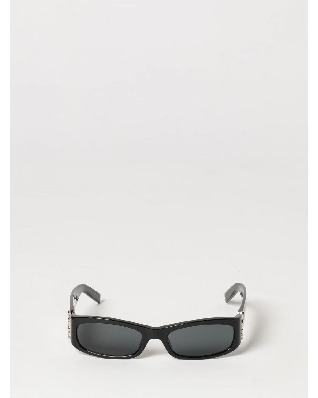 Saint Laurent Black Rectangular Acetate Sunglasses With Ysl Monogram