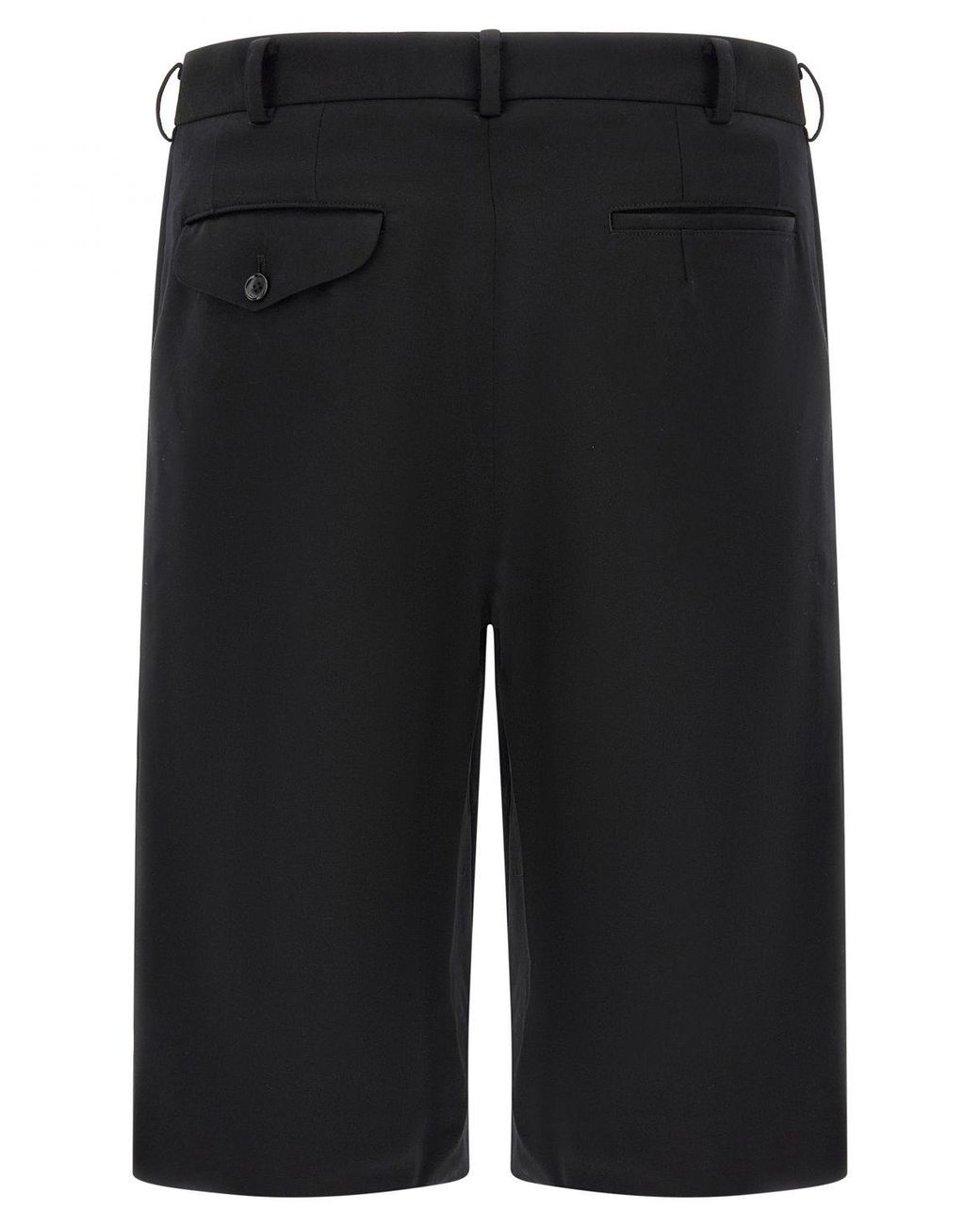 Comme des Garçons Black Comme Des GarÇ Ons Homme Plus Knee-Length Pure Wool Chino Shorts for men