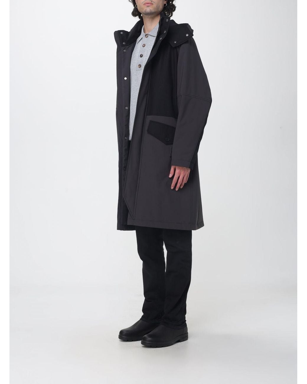 Herno Blue Long Technical Polyester Parka With Padded Windproof Hood for men