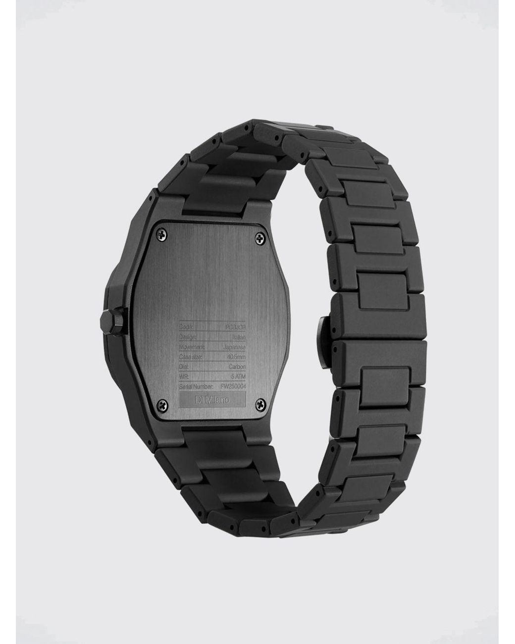 D1 Milano Black Poly Carbonium Watch for men